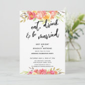 Eat Drink & Be Married フラワー ウェディング レセプション 招待状 (スタンド正面)