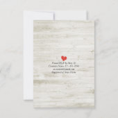 EAT Drink & Be Married ラスティック フラワー ライト ウェディング 招待状 (裏面)