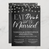 Eat, Drink, & Be Married リハーサルディナー 招待状 (正面/裏面)