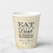 Eat, Drink & Be Married! ヴィンテージウェディング 紙コップ (正面)