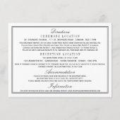 Eat, Drink & Be Married 現代的なモノクロの結婚式 エンクロージャーカード (裏面)