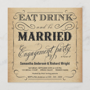 Eat Drink be Married 結婚式招待状 招待状