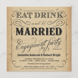 Eat Drink be Married 結婚式招待状 招待状