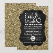 Eat, Drink & Be Married 結婚披露宴の招待状 招待状 (正面/裏面)