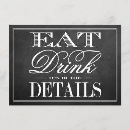 Eat, Drink & Be Married 黒板結婚式 エンクロージャーカード