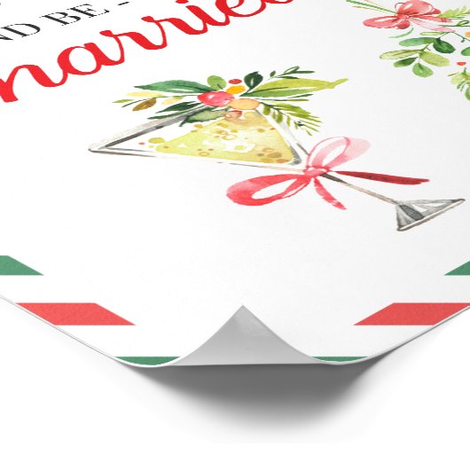 Eat Drink Be Married Christmas Wedding Engagement ポスター (角)