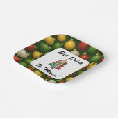 Eat, Drink, Be Merry Christmas Square Paper Plate  ペーパープレート (傾斜あり)