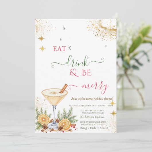 Eat Drink & Be Merry Holiday Cocktail 招待状 (スタンド正面)