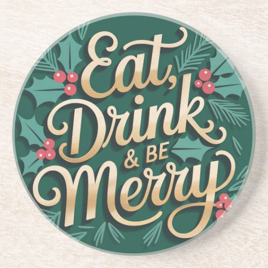 Eat Drink & Be Merry Round Coaster コースター (正面)
