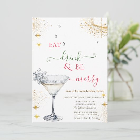 Eat Drink & Be Merry Snowflake Cocktail 招待状 (スタンド正面)