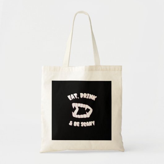 Eat Drink Be Scary Vampire Minimalist Style トートバッグ (正面)