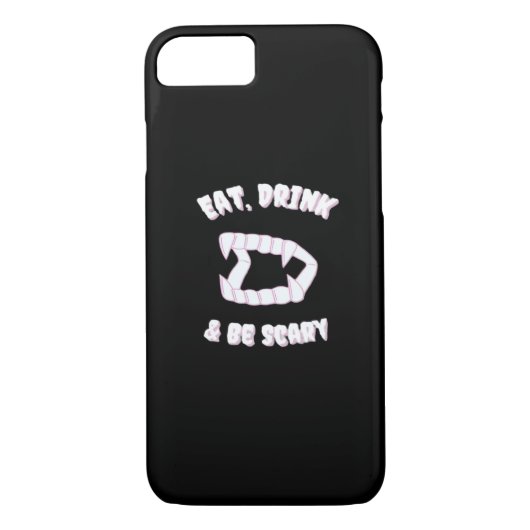 Eat Drink Be Scary Vampire Minimalist Style Case-Mate iPhoneケース (裏面)