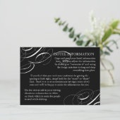 Eat, Drink Get Married Calligraphy Swirl Invites エンクロージャーカード (スタンド正面)