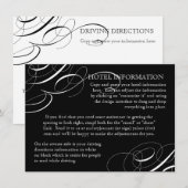 Eat, Drink Get Married Calligraphy Swirl Invites エンクロージャーカード (正面/裏面)