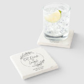 Eat, Drink & Laugh オリジナル名 マーブルコースター ストーンコースター (横)