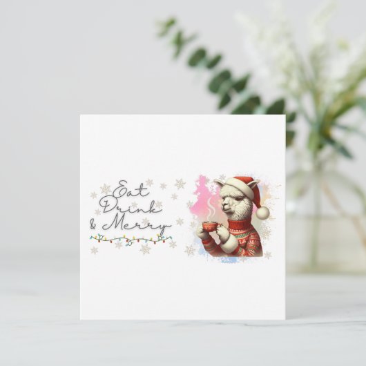 Eat Drink & Merry Christmas Card (スタンド正面)