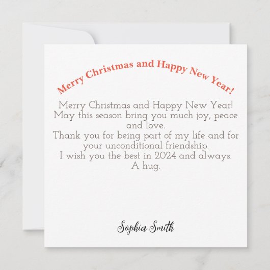 Eat Drink & Merry Christmas Card (裏面)