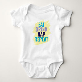 Eat Drink Nap and Repeat ベビーボディスーツ