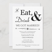 Eat Drink We Got Married のパーティ 招待状 (正面)