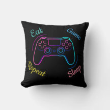 Eat Game Sleep Repeat | ネオンゲーマー オリジナルTシャツ