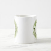 Eat Greenデザインの陶器マグカップ コーヒーマグカップ (中央)
