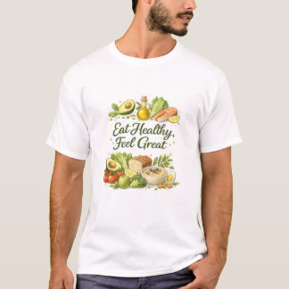 Eat Healthy Feel Great – Healthy Nutrition T-Shirt Tシャツ
