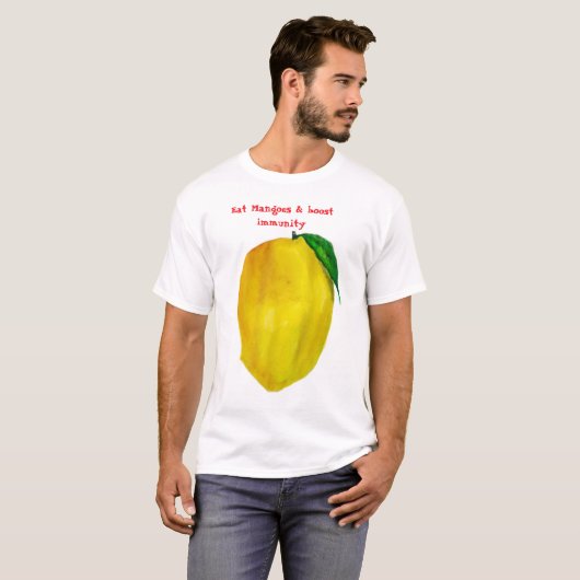 Eat Mangoes boost immunity  Tシャツ (正面フル)