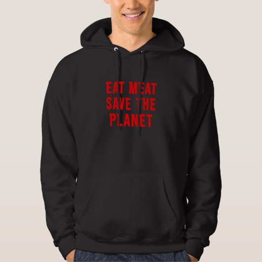 Eat Meat Save The Planet パーカ (正面)