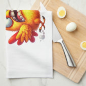 Eat More Tofu with Panicked Funny Chicken キッチンタオル (四つ折り)