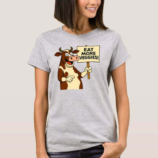 Eat More Veggies Vegetarian Tシャツ (正面)