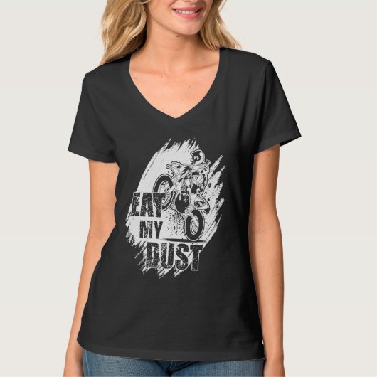Eat My Dust Dirt Biker Enduro Motorcycle Dirt Biki Tシャツ (正面)