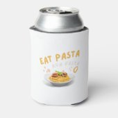 Eat Pasta Run Fasta-Spaghetti-Food-Funny 缶クーラー (缶裏面)