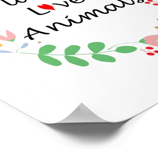 eat plants love animals vegan ポスター (角)