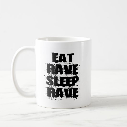 EAT-RAVE-SLEEP-RAVE、EAT-RAVE-SLEEP-RAVE コーヒーマグカップ (左)