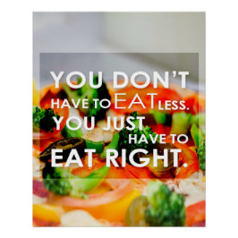 Eat Right Motivational Poster ポスター