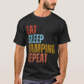 EAT SLEEP キャンプ REPEAT Tシャツ (正面)
