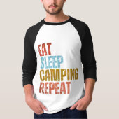 EAT SLEEP キャンプ REPEAT Tシャツ (正面)
