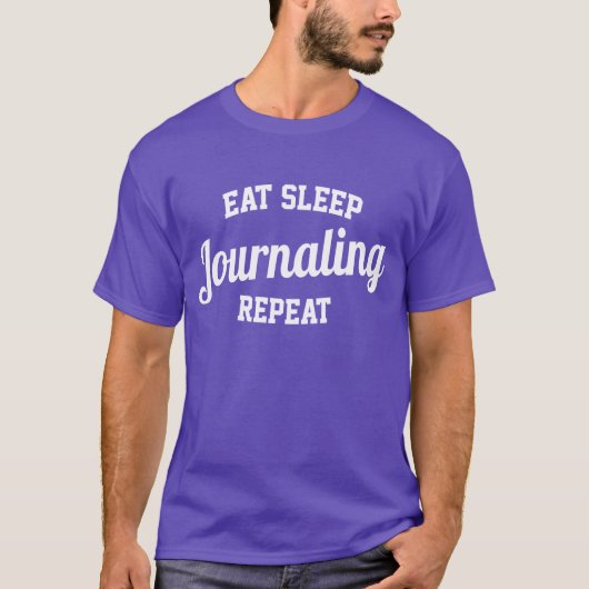 Eat Sleep ジャーナリング Repeat Tシャツ (正面)