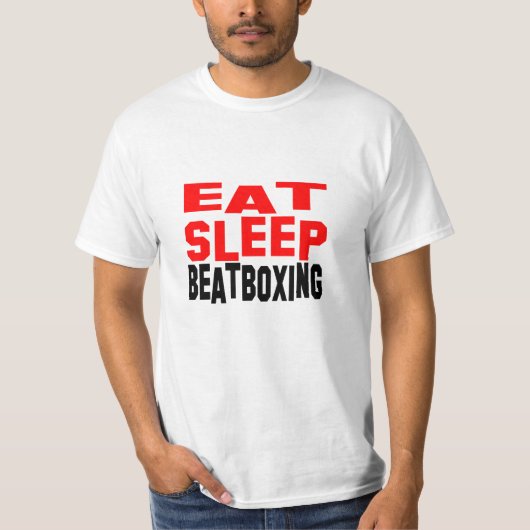 Eat Sleep ビートボックス Tシャツ (正面)