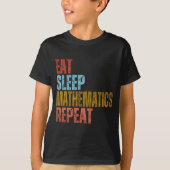 EAT SLEEP 数学 REPEAT Tシャツ (正面)
