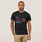 EAT SLEEP 血液学 REPEAT - #lablife Tシャツ (正面フル)