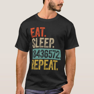 Eat sleep 18436572 repeat retro vintage T-Shirt Tシャツ