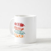 Eat, Sleep, Accountant, Repeat コーヒーマグカップ (正面左)