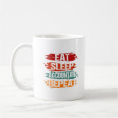 Eat, Sleep, Accountant, Repeat コーヒーマグカップ (左)