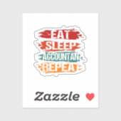 Eat, Sleep, Accountant, Repeat シール (シート)