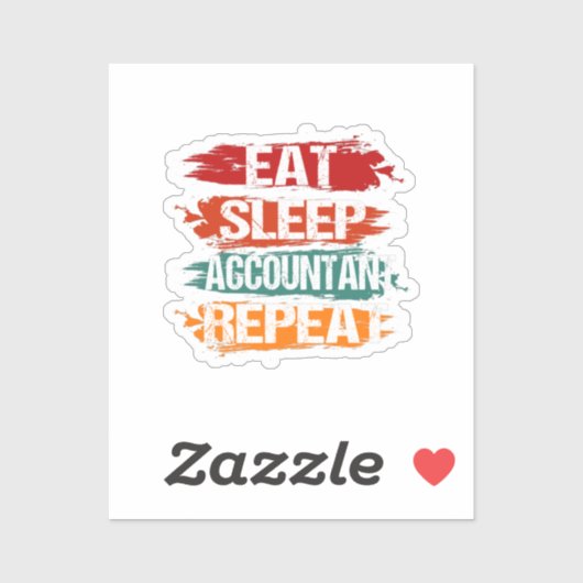 Eat, Sleep, Accountant, Repeat シール (シート)