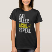 Eat Sleep Acro Repeat Acrobat Gymnastics Funny Ske Tシャツ (正面)