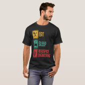 Eat Sleep Aerospace Engineering  Engineer  Graphic Tシャツ (正面フル)