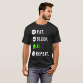 Eat Sleep AI Repeat For AI I Tシャツ (正面フル)