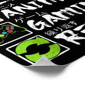 Eat Sleep Anime Gaming Repeat Gamer Men Teen Boy A ポスター (角)